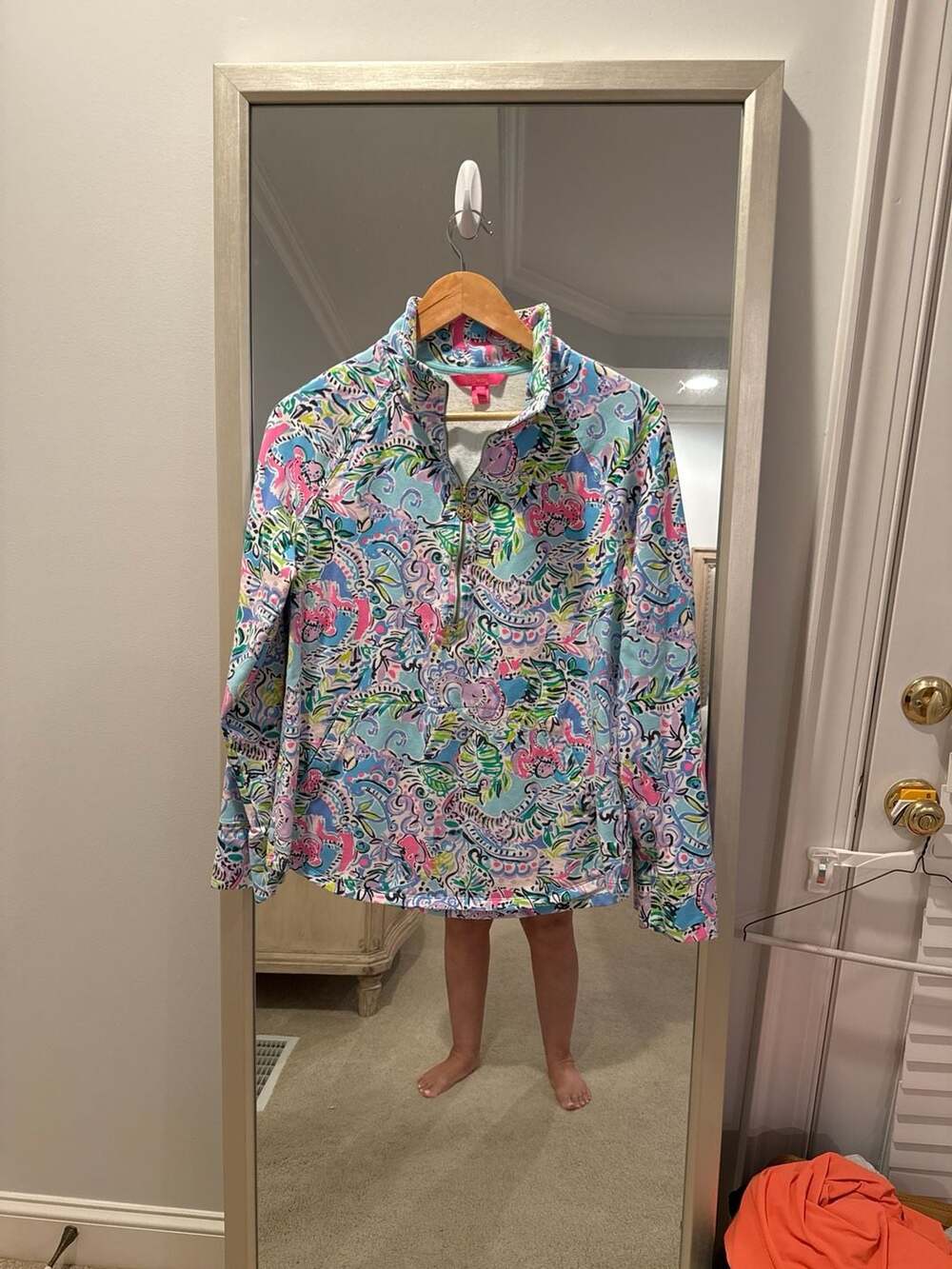 Lilly Pulitzer Skipper Popover Quarter-Zip Pullover in Pop Up Monkey Trouble
